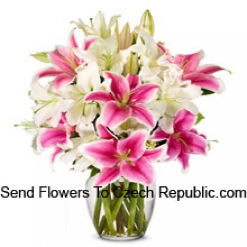 Dreamy White and Pink Lilies