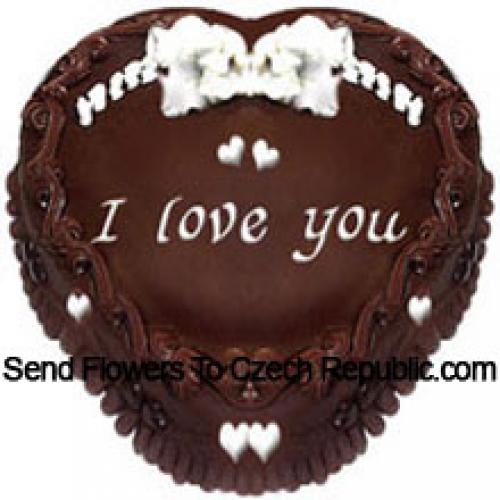 1 Kg Chocolate Heart Cake