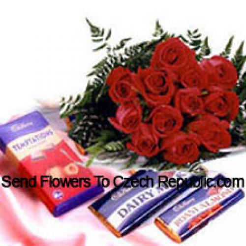 Red Roses with Yummy Chocolates