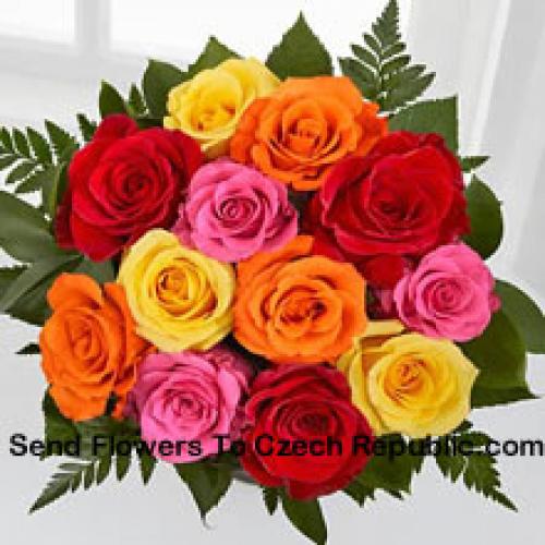 11 Jolies Roses Assorties