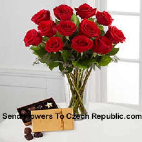 11 Rose Rosse con deliziosi cioccolatini Godiva