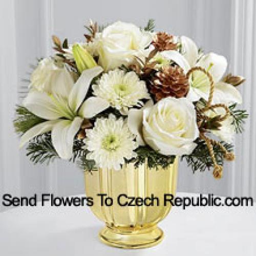 Splendid Arrangement of Lilies, Roses etc